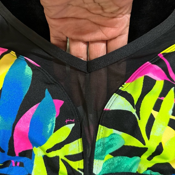 PINK ACTIVE Bright Floral Sports Bra - NEW - Size L - Picture 7 of 10